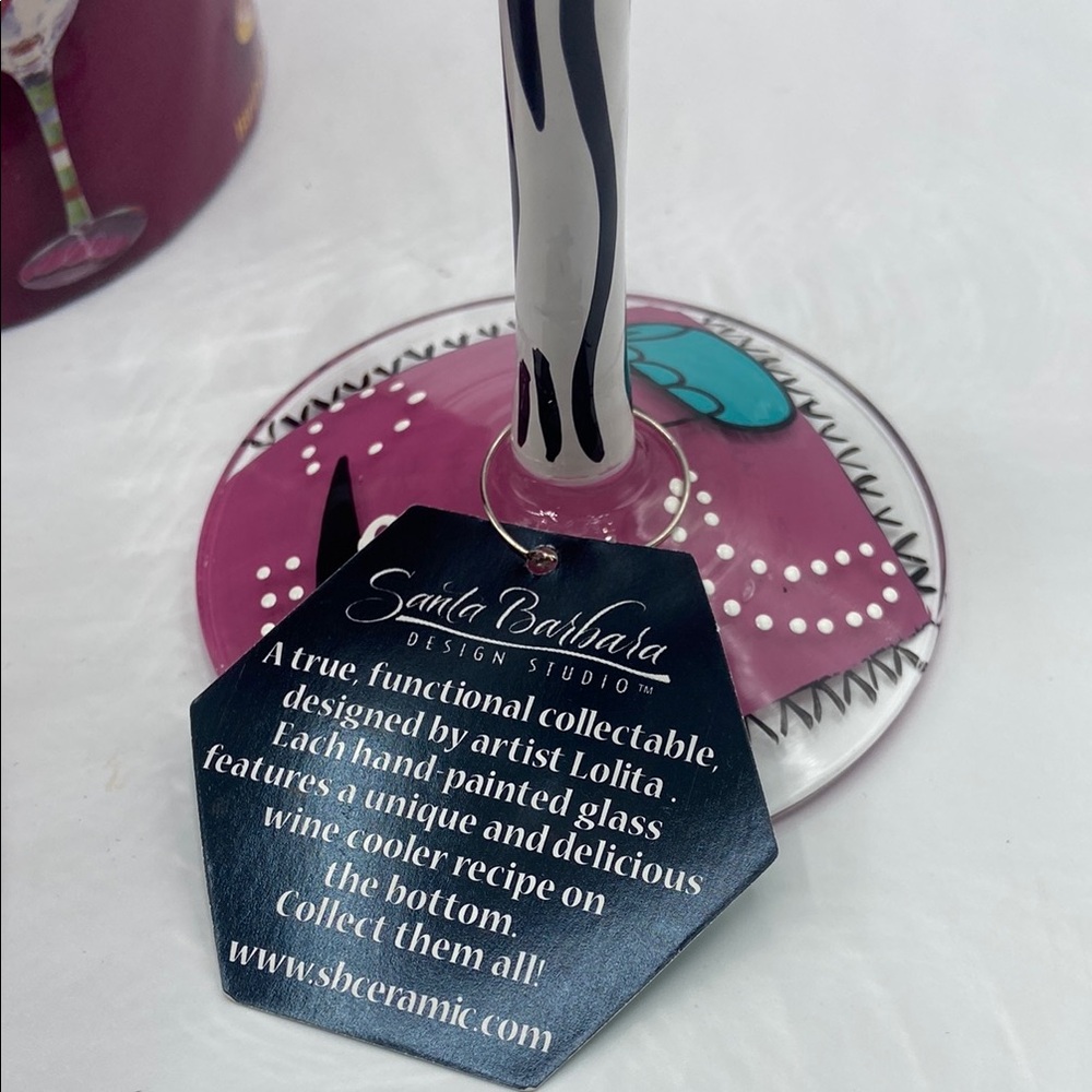 Lolita Shopaholic Multicolor Wine Glass - Picture 2 of 8